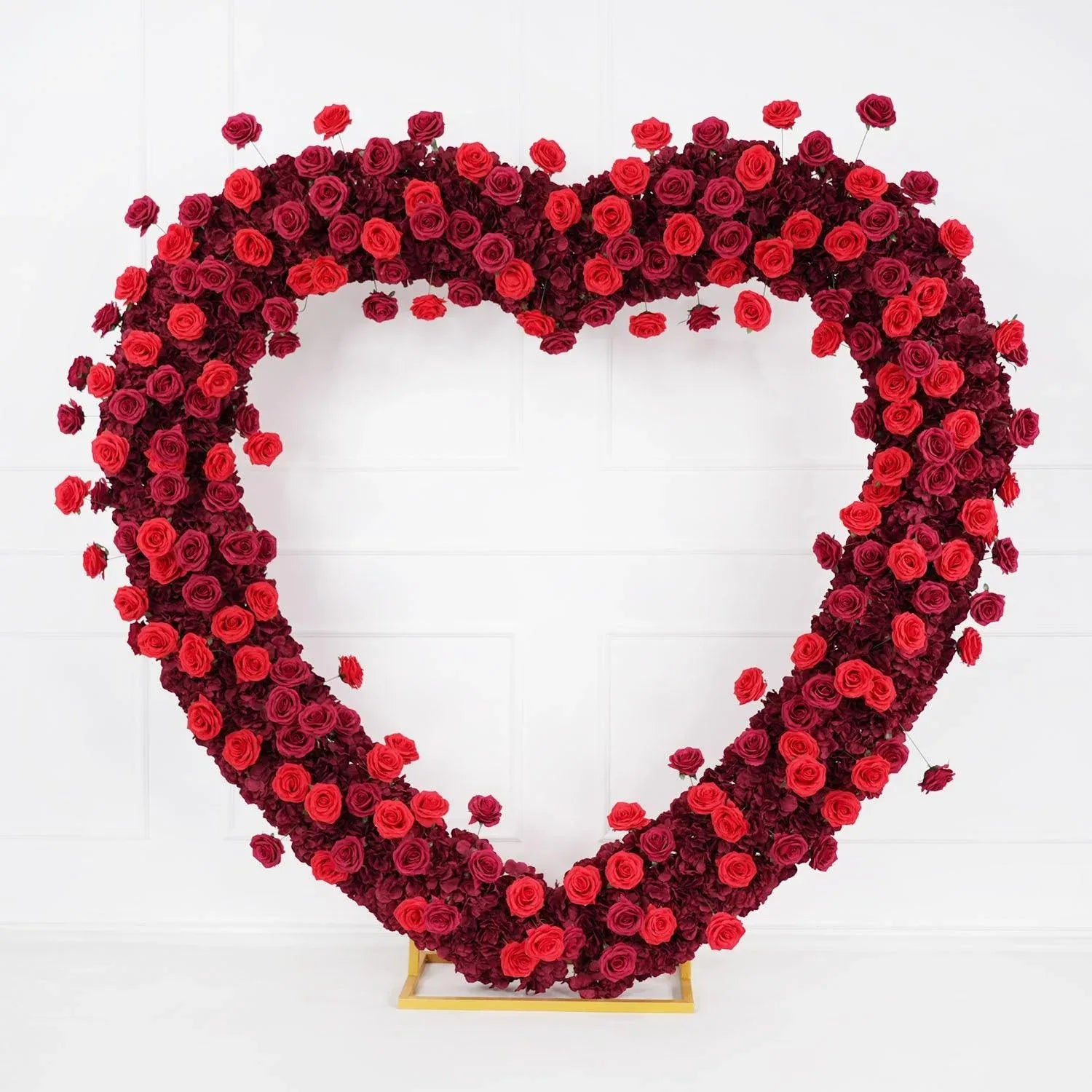 Uflower 2m*2m Red Rose Heart Arch Wedding Decor SET80032-01 - Uflower