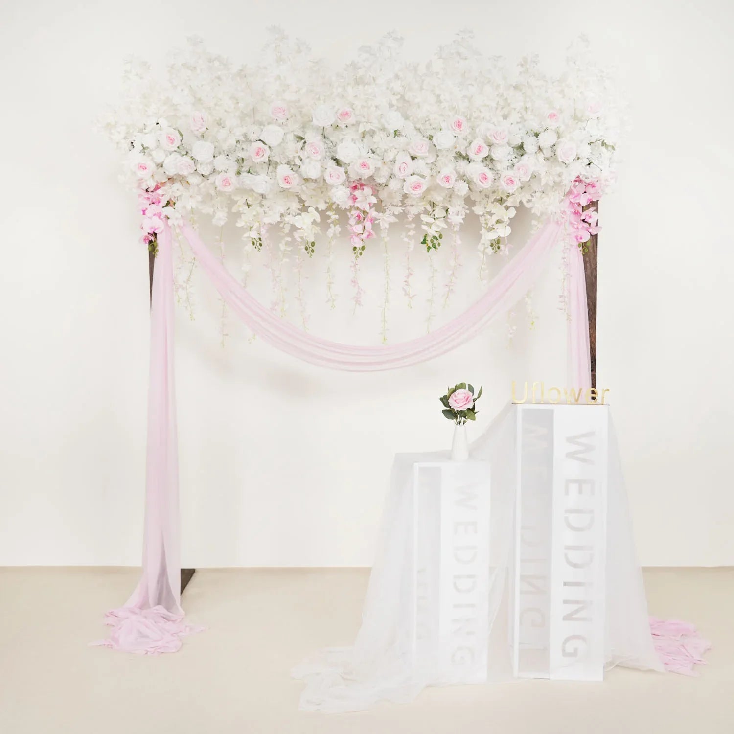 Uflower Wedding Flower Backdrop Wall Flower Row Decor MC80002 - Uflower