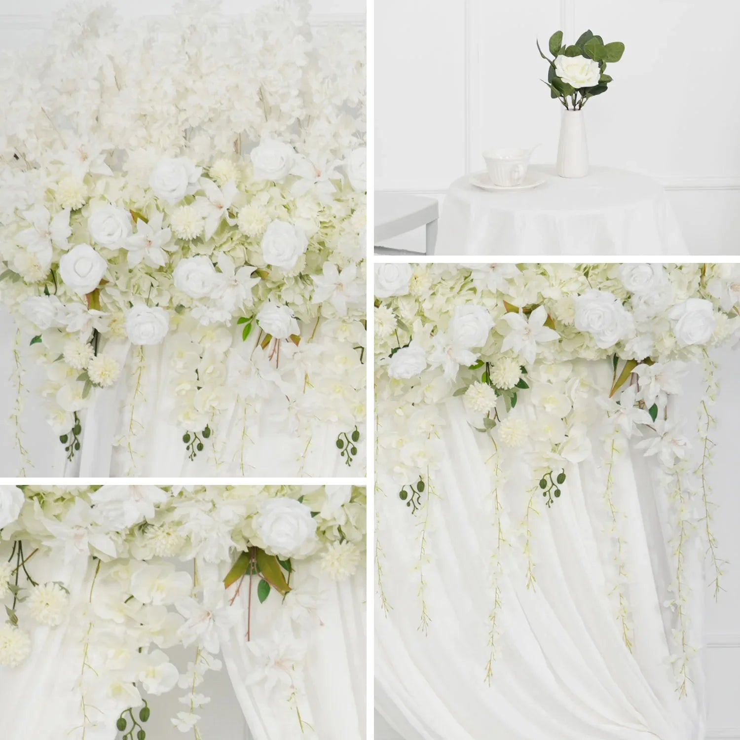 Uflower Wedding Flower Backdrop Wall Flower Row Decor MC80002 - Uflower