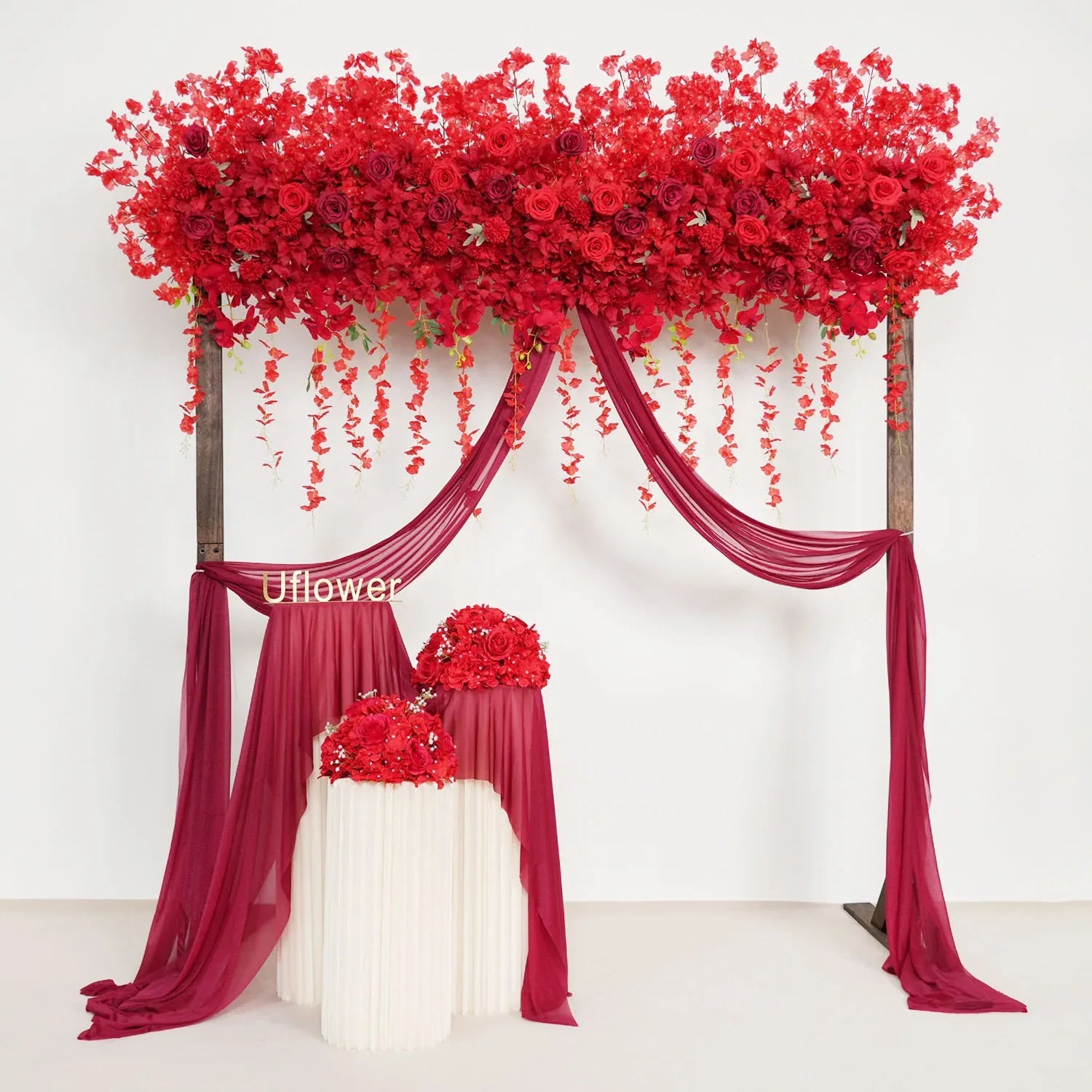 Uflower Wedding Flower Backdrop Wall Flower Row Decor MC80002 - Uflower