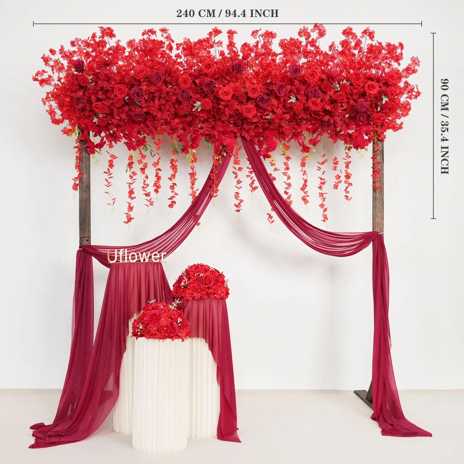 Uflower Wedding Flower Backdrop Wall Flower Row Decor MC80002 - Uflower