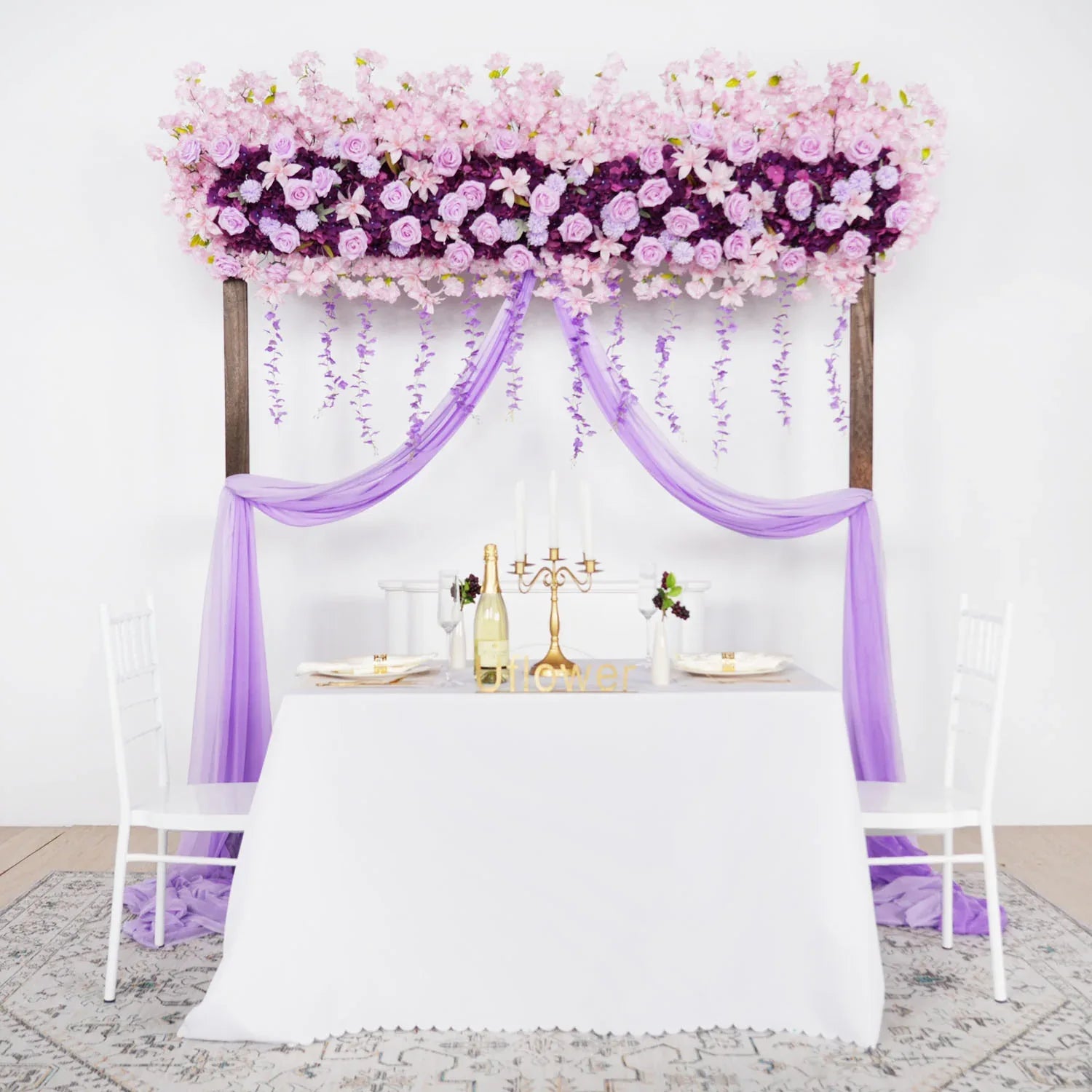Uflower Wedding Flower Backdrop Wall Flower Row Decor MC80002 - Uflower