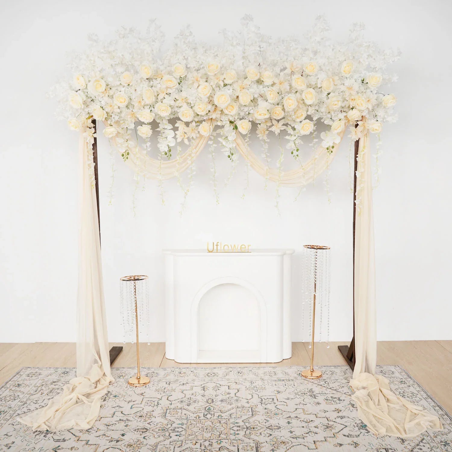 Uflower Wedding Flower Backdrop Wall Flower Row Decor MC80002 - Uflower