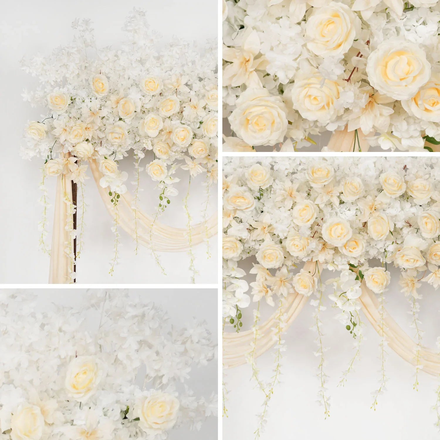 Uflower Wedding Flower Backdrop Wall Flower Row Decor MC80002 - Uflower