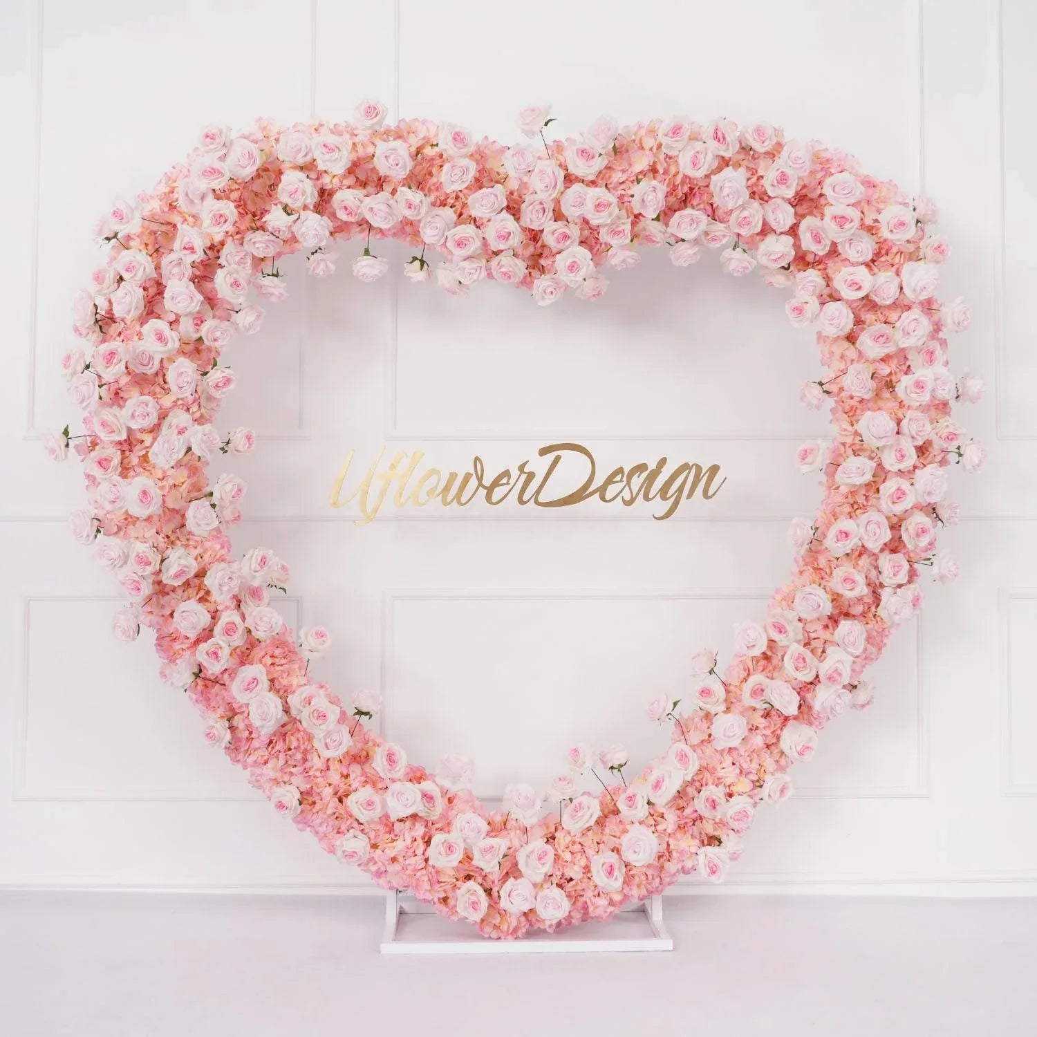 Uflower 2.2m*2.2m Rose Heart-Shape Arch Flower SET80011 - Uflower