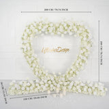 Uflower 2.2m*2.2m Rose Heart-Shape Arch Flower SET80011 - Uflower