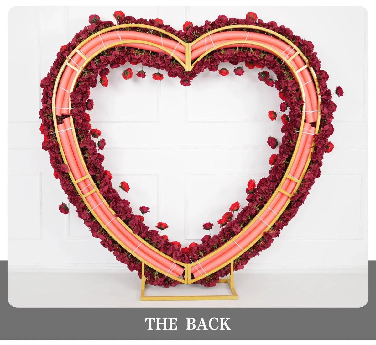 Uflower 2.2m*2.2m Rose Heart-Shape Arch Flower SET80011 - Uflower
