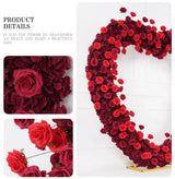 Uflower 2.2m*2.2m Rose Heart-Shape Arch Flower SET80011 - Uflower