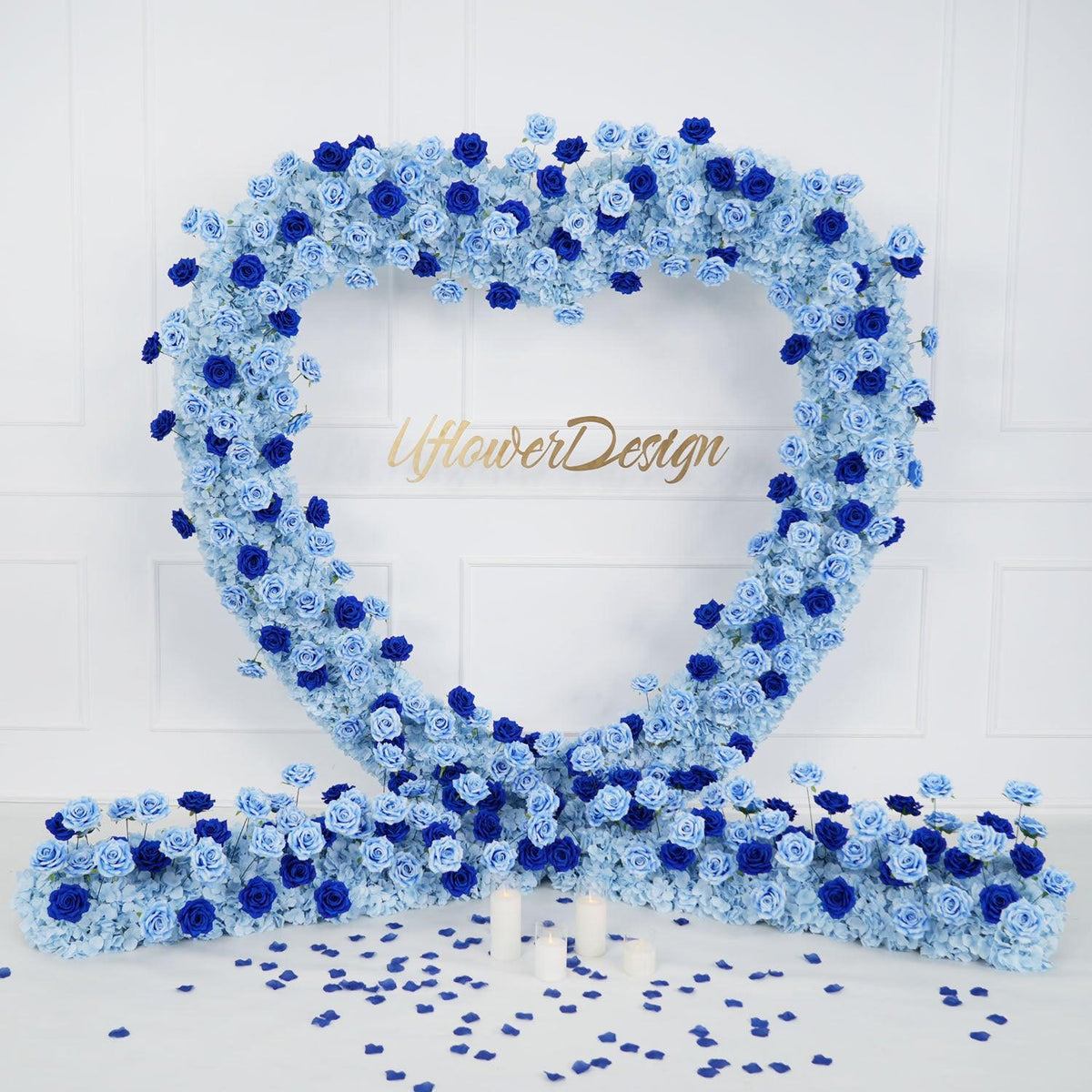Uflower 2.2m*2.2m Rose Heart-Shape Arch Flower SET80011 - Uflower