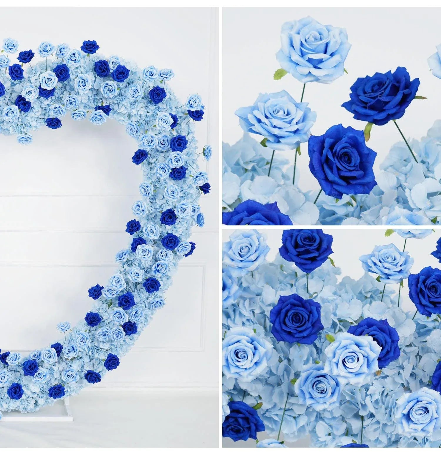 Uflower 2.2m*2.2m Rose Heart-Shape Arch Flower SET80011 - Uflower