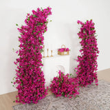 Uflower Rose Red Wedding Horn Arch Background Decoration SET80049 - Uflower