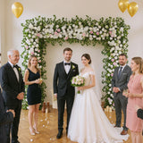Uflower White Rose Wedding Background Flower Arrangement Arch Decoration SET80002-01 - Uflower