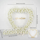 Uflower 2m*2m White Rose Heart-Shaped Arch Wedding Decor SET80011 - Uflower
