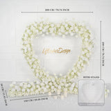 Uflower 2m*2m White Rose Heart-Shaped Arch Wedding Decor SET80011 - Uflower