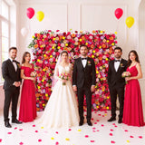 Uflower Artificial Colored Flower Wall Wedding Backdrop Deco Birthday Party SET80025-01 - Uflower