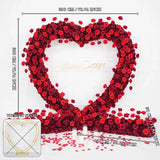 Uflower 2m*2m Red Rose Heart Arch Wedding Decor SET80032-01 - Uflower