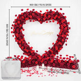 Uflower 2m*2m Red Rose Heart Arch Wedding Decor SET80032-01 - Uflower