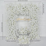 Uflower Artificial White Rose Flower Arrangement Wedding Backdrop Decor Props SET80052-01 - Uflower