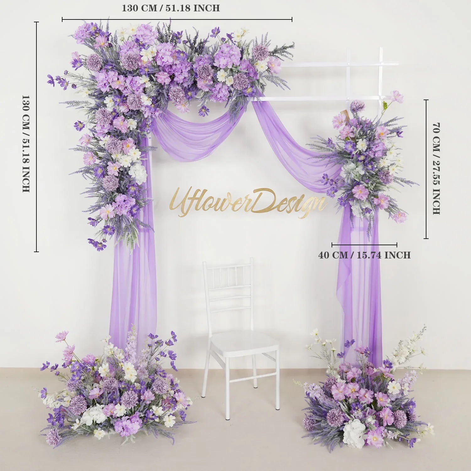 Artificial Purple Lavender Hang Flower Arrangement Wedding Backdrop Decor Props SET80053 - Uflower