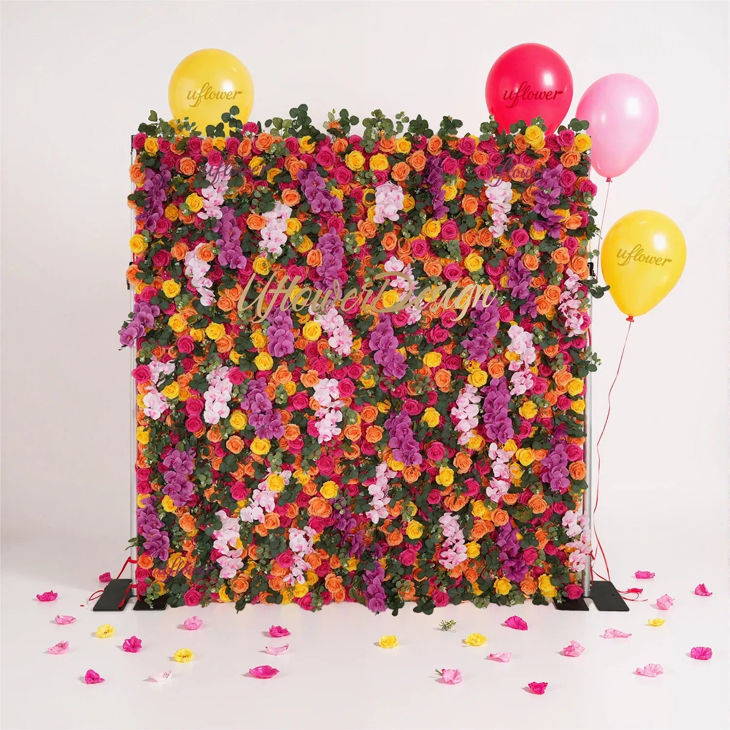 Artificial Mix Rose Butterfly Orchid 5D Wedding Flower Wall SET80068 - Uflower