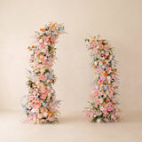 Colorful Church Wedding Decor | One-Stop Arch & Aisle Flower Styling