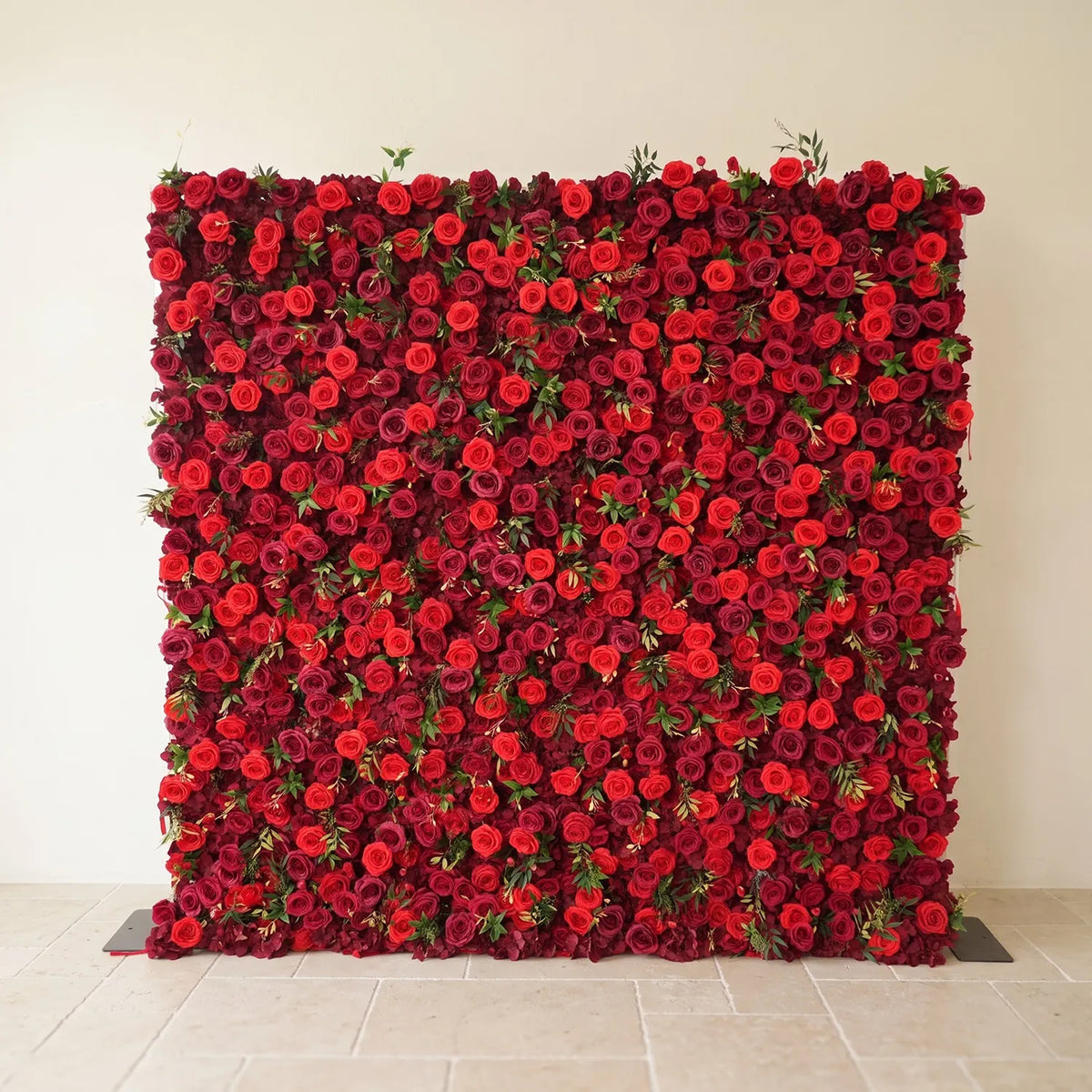 Uflower Red Rose Floral Wall Wedding Backdrop Birthday Party Decor SET80118-01