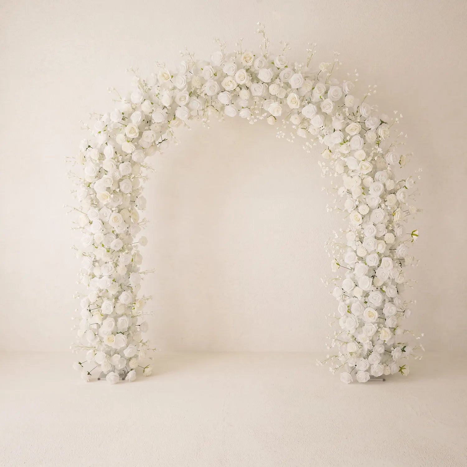 White & Green Curated Garden Wedding Decor | Arch, Ground Flowers & Table Flowers