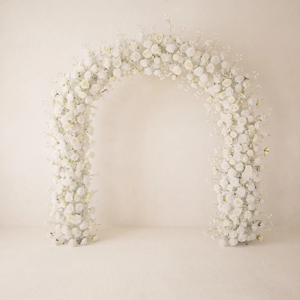 White & Green Curated Garden Wedding Decor | Arch, Ground Flowers & Table Flowers
