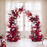 Uflower Composition Florale Rouge Corne Arche Accessoires de Toile de Fond de Mariage SET80134-01