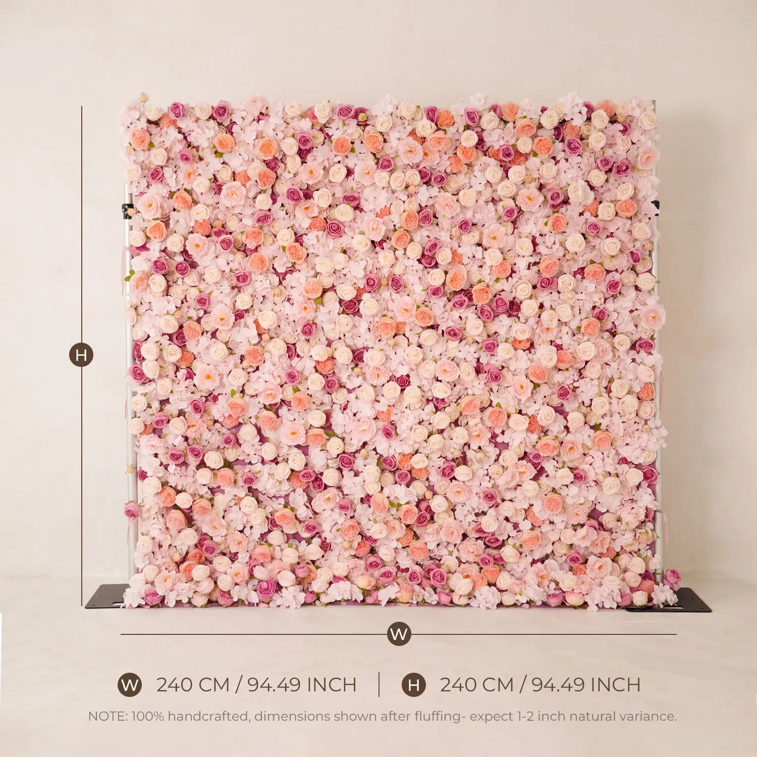 Uflower Pink Wedding Decorations | One-Stop Styling with Floral Wall, Table Flowers, Chair Flowers & Wreaths