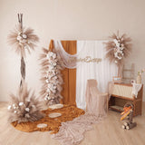 Uflower Pampas Grass Rose Wedding Floral Arrangement KT Backdrop Decor SET80163