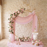 Uflower Rangée de roses artificielles roses Décoration de toile de fond de mariage KT SET80172