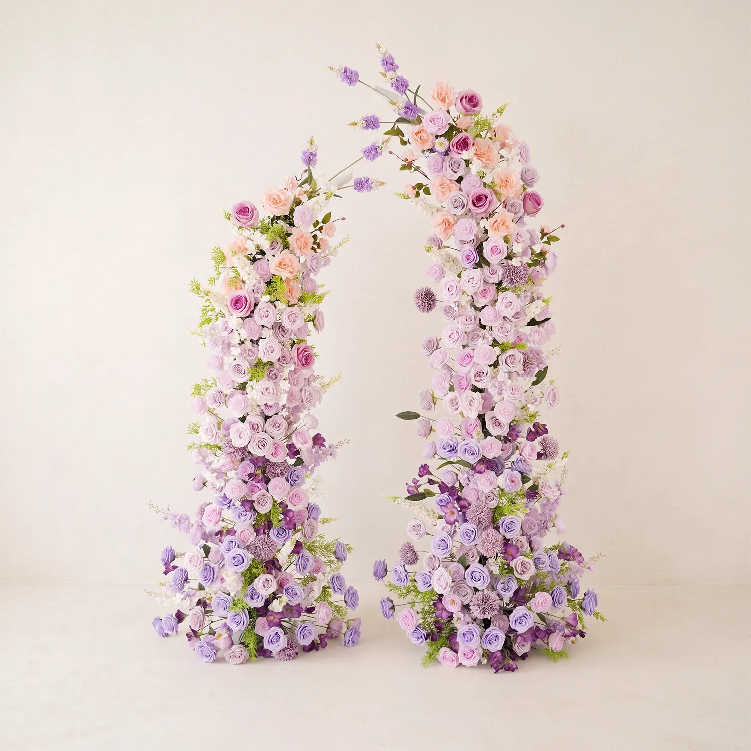 Uflower Taro Purple Wedding Decorations | One-Stop Wedding Styling with Arch, Bridal Bouquet, Chair Flowers & Floral Rows