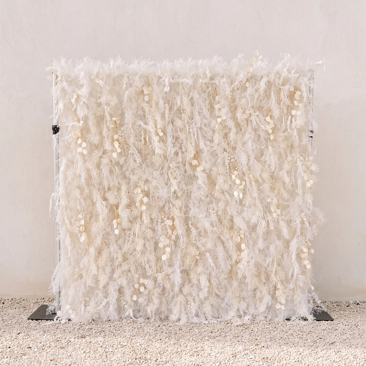 Uflower Luxury Ivory Lantern Flower Wall Backdrop Wedding Party Decoration SET80212
