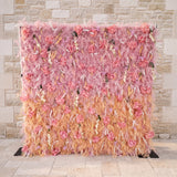 Uflower Flower Wall Champagne Pink Frost Floral Backdrop Wedding Party Proposal Decor SET80215