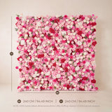 Pink & White Outdoor Wedding Decor | One-Stop Flower Wall, Flower Rows & Table Decor