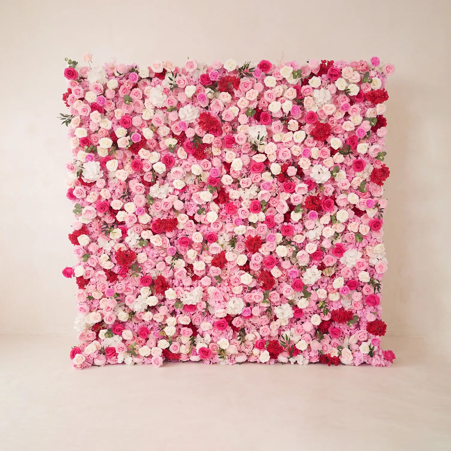 Pink & White Outdoor Wedding Decor | One-Stop Flower Wall, Flower Rows & Table Decor