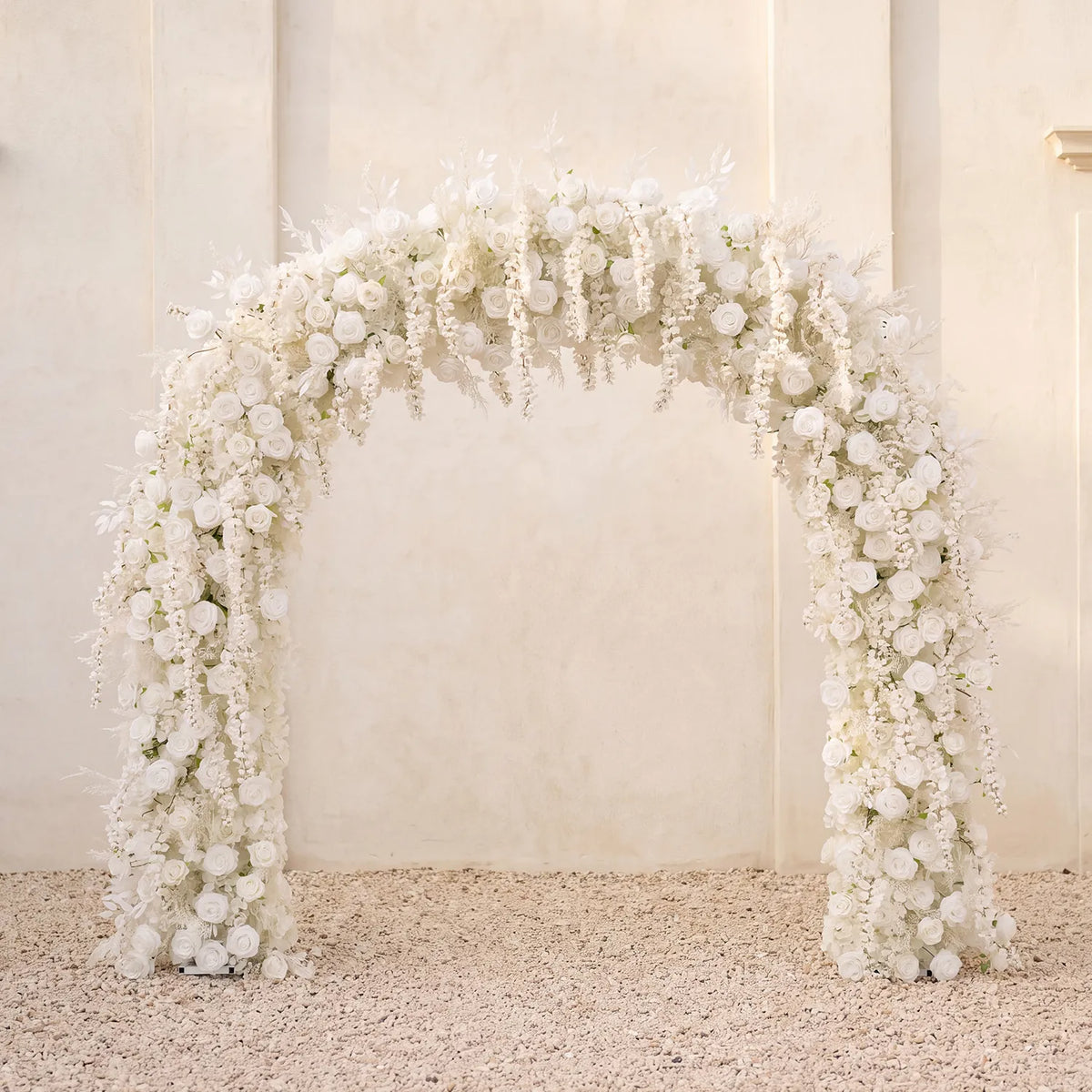 Uflower White Floral Door Arch Wedding Party Backdrop Decoration SET80230