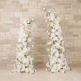 Uflower Gypsophile Blanc Arche Florale Corne Décoration de Toile de Fond pour Fête de Mariage SET80231