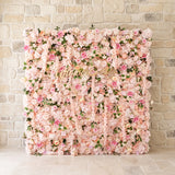 Uflower Toile de fond murale fleurie glycines rose poudré pour mariage et fête SET80232