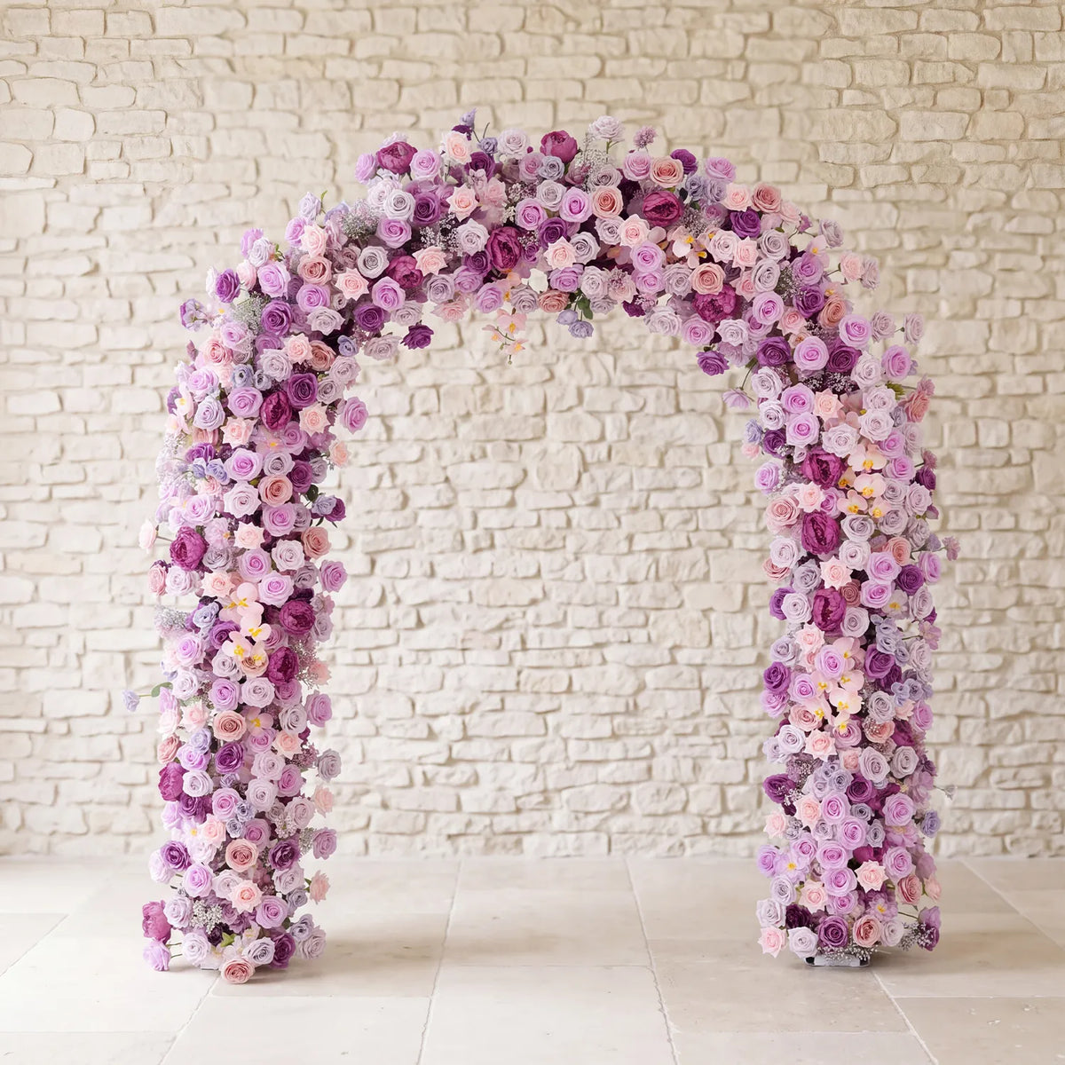 Uflower Purple Rose  Floral Door Arch Wedding Party Backdrop Decor SET80239