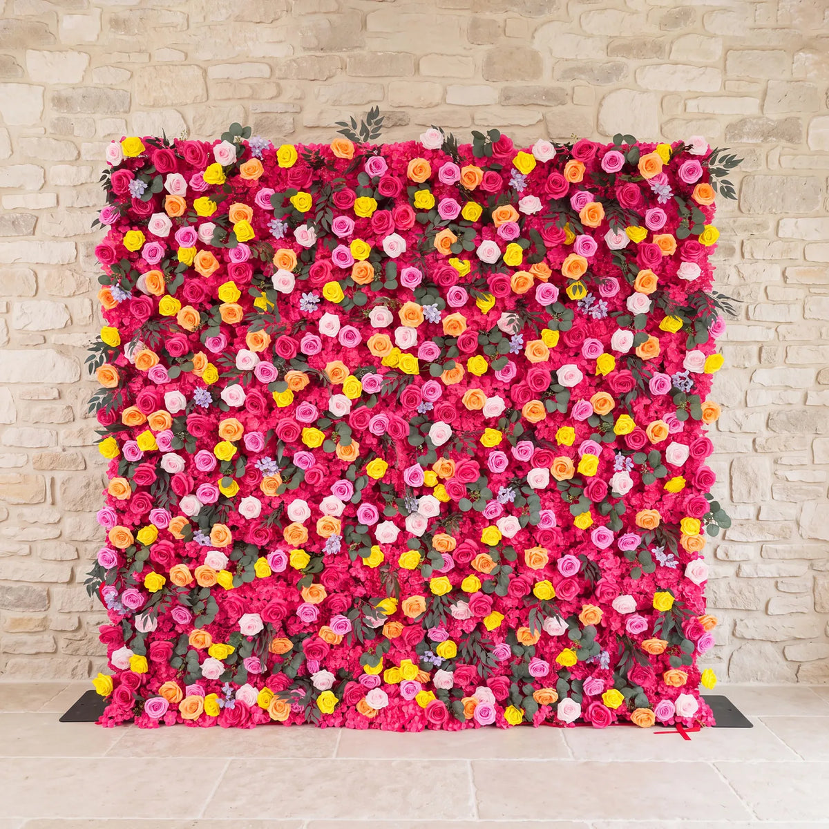 Uflower Coral Rose & Orange Floral Wall Wedding Backdrop Birthday Party Decor SET80240