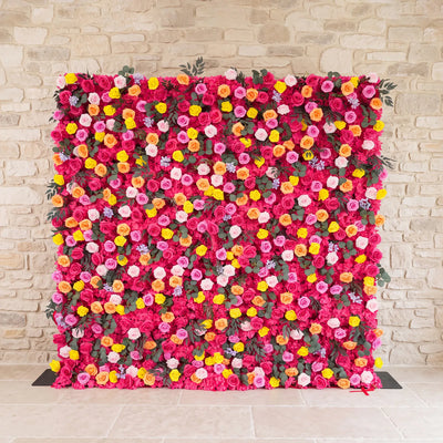 Uflower Coral Rose & Orange Floral Wall Wedding Backdrop Birthday Party Decor SET80240