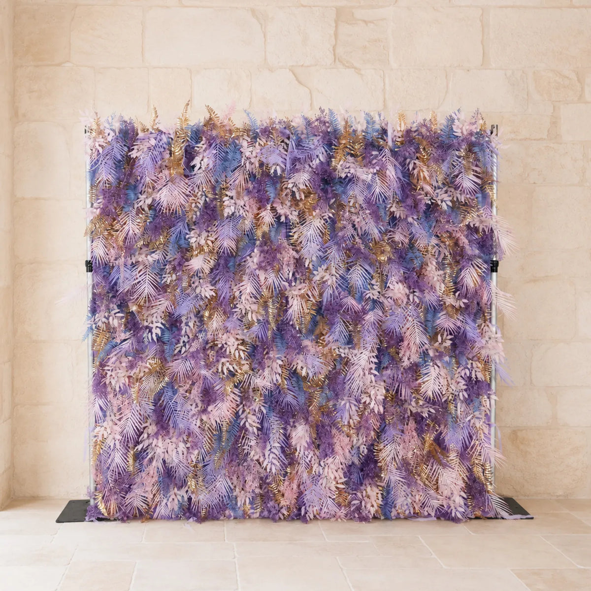 Uflower Pink Purple Flower Wall Wedding Party Decoration & Event Backdrop SET80254-01