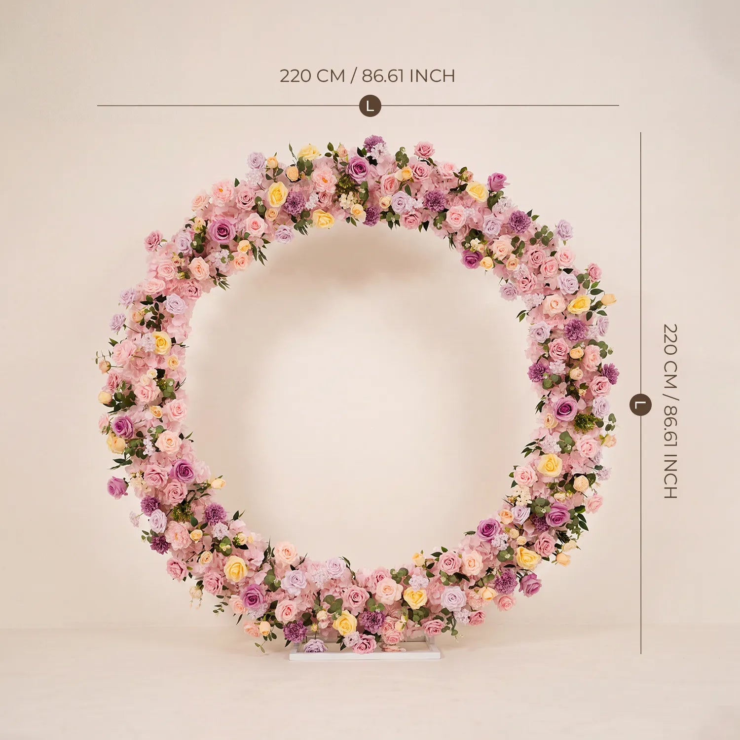 Uflower Artificial Wedding Arch Flowers Set – Round Wedding Arch Decor SET80277-01