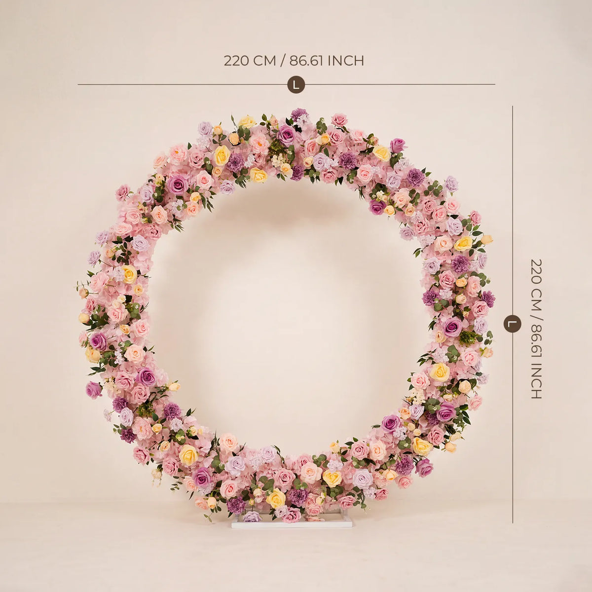 Uflower Artificial Wedding Arch Flowers Set – Round Wedding Arch Decor SET80277-01