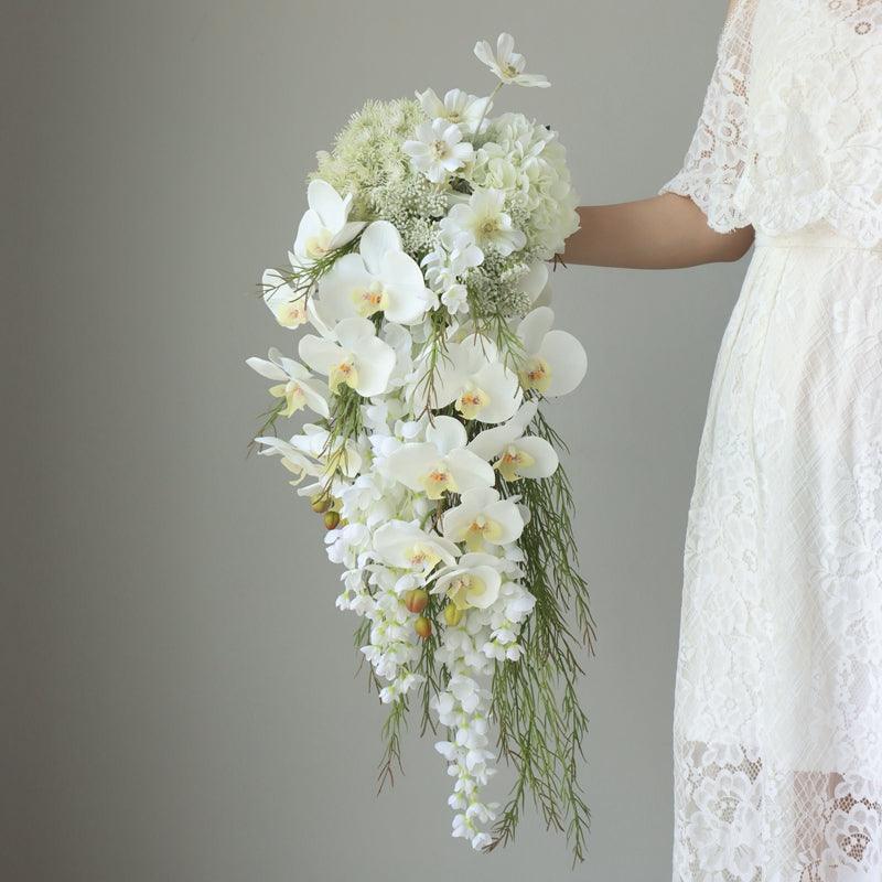 Simulation flowers hand bouquet finished custom phalaenopsis wedding wedding bouquet - Uflower