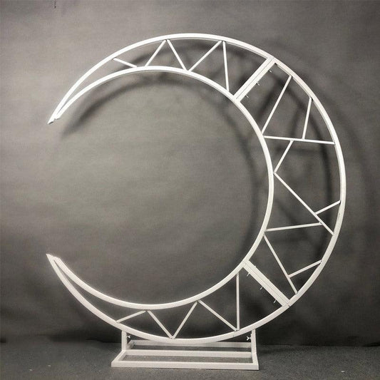 180CM Electroplated Moon Shaped Arch Wedding Flower Stand - Uflower