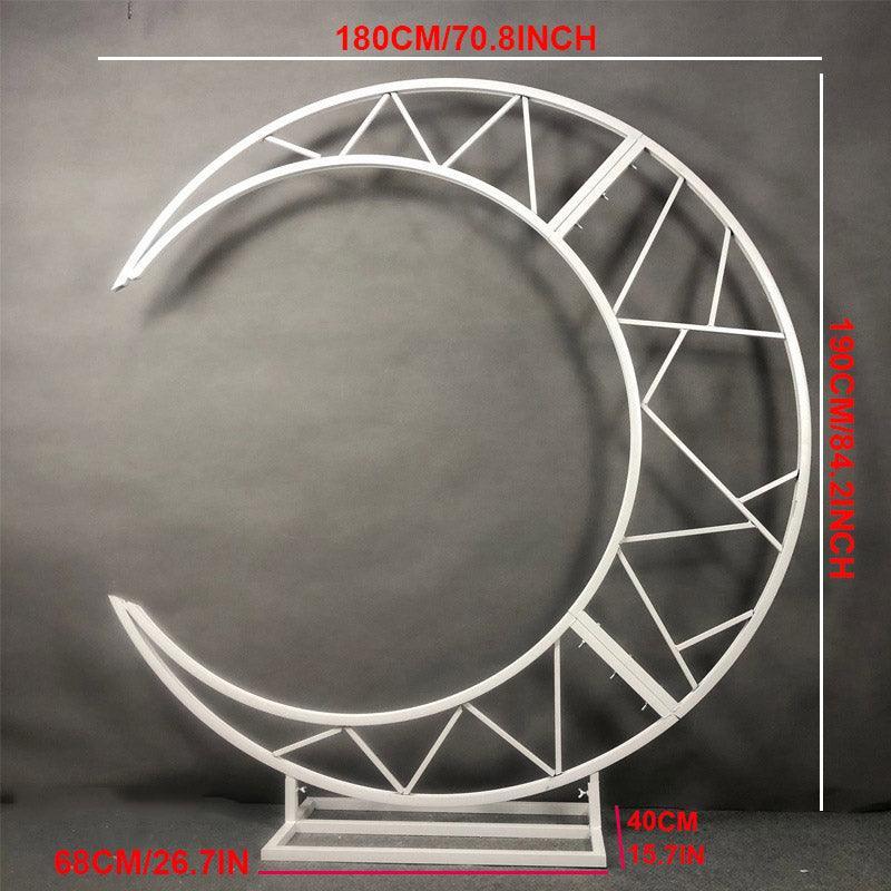 180CM Electroplated Moon Shaped Arch Wedding Flower Stand - Uflower