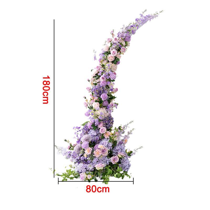 Rose Purple Flower Arch Corner Wedding Party Background Decoration - Uflower